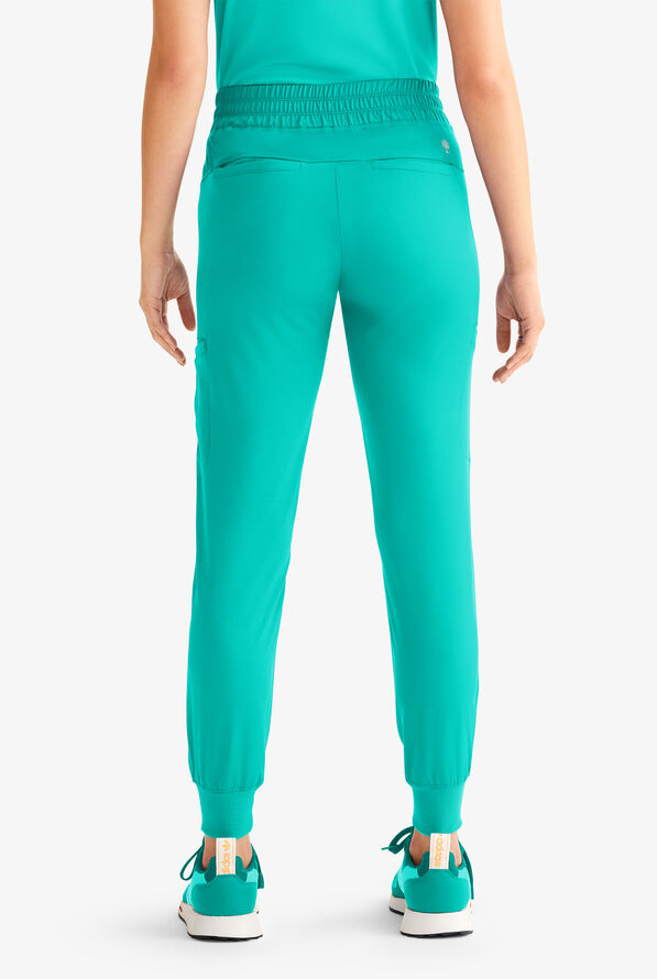 HH Works by Healing Hands Rhea Women's 6-Pocket STRETCH Cargo Jogger Scrub Pants - Ocean Breeze - 3