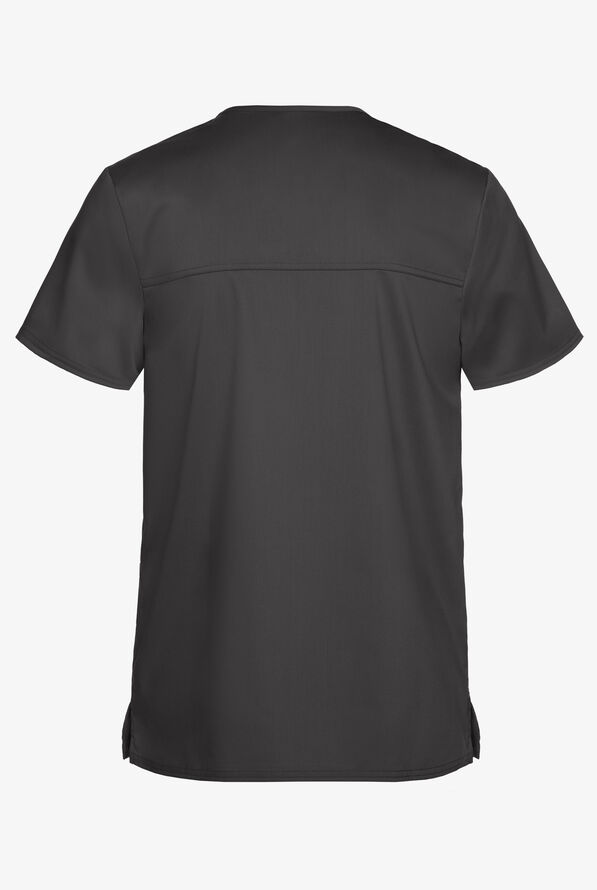 Camisa m&eacute;dica Cherokee Workwear Revolution con cuello en V y 3 bolsillos para hombre - Pewter - 3