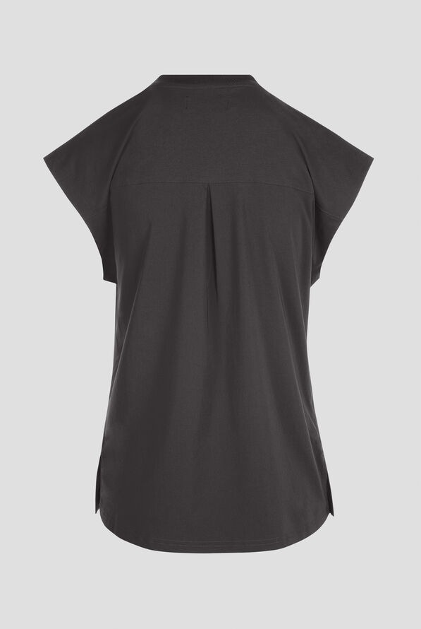 koi Basics Kenley Women's STRETCH Crew Neck Dolman Sleeve Scrub Top - Charcoal - 2