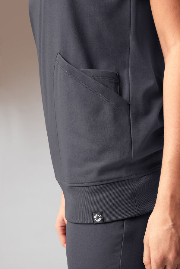 Hypothesis Kentica Crew Women’s 4-Pocket Scrub Top - Pewter - 5
