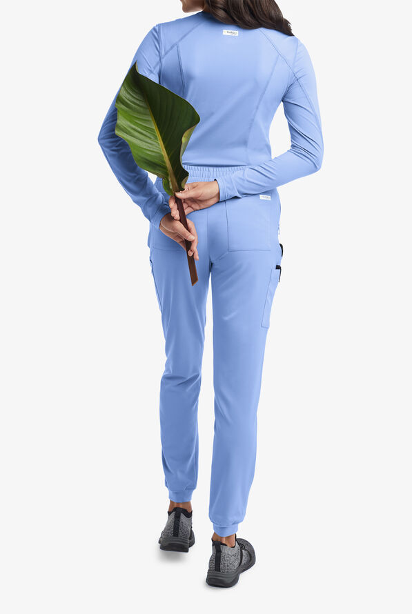 Butter-Soft Women's Cargo 8-Pocket Jogger Scrub Pants **Slightly IRREGULAR**&nbsp; - Ceil Blue - 4