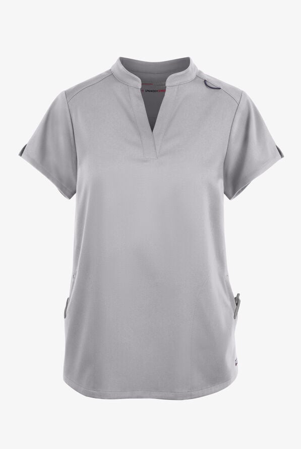 Grey's Anatomy by Barco Spandex STRETCH Avery Women's 2-Pocket Notch Sleeve V-Neck Scrub Top - Moonstruck - 1