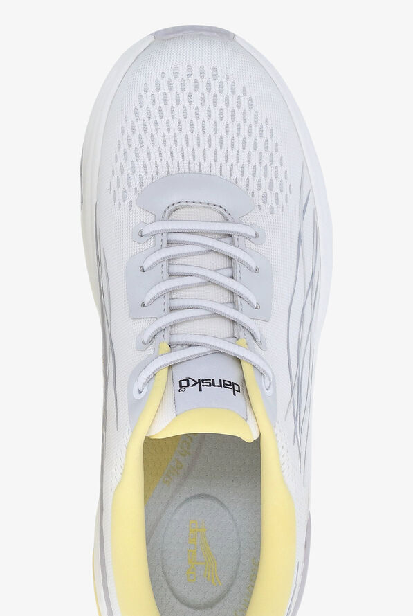 Dansko Pace Women's White/Yellow Lightweight Lace Up Athletic Shoes - null - 2