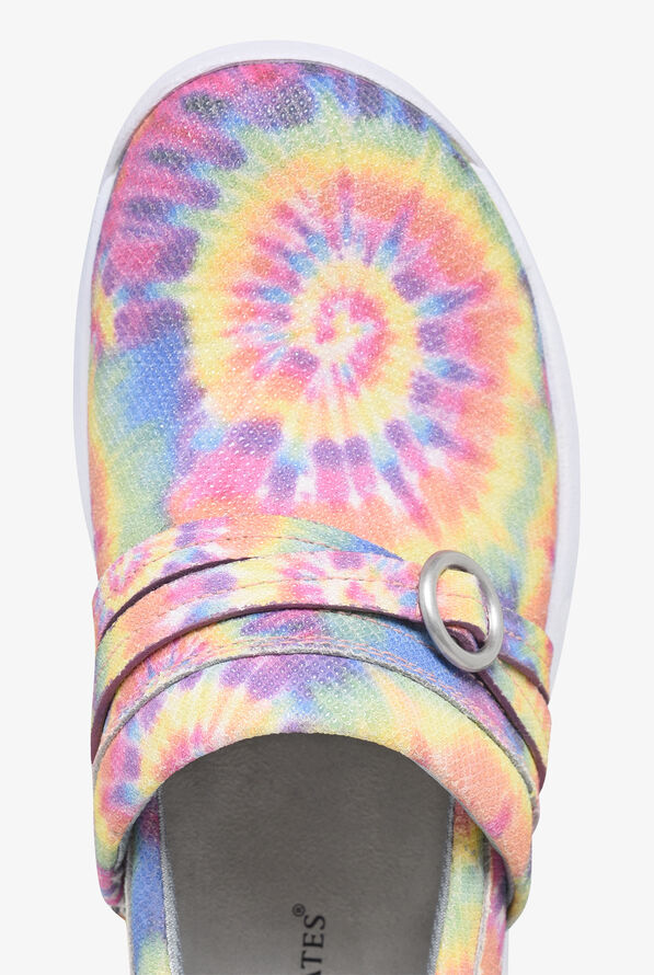 Nurse Mates Women's Ceri Rainbow Tie Dye Slip On Nursing Shoes