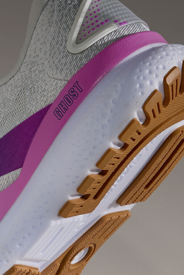 Brooks Women's Ghost 16 White/Grey/Estate Blue Athletic Lace Up Nursing Shoes - null - 7