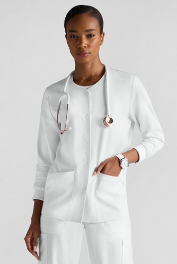 Easy STRETCH Rachel Women's 3-Pocket Snap Front Scrub Jacket