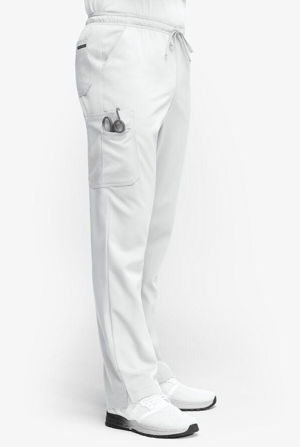 Advantage STRETCH Men's 6-Pocket Cargo Scrub Pants - Tall - White - 4