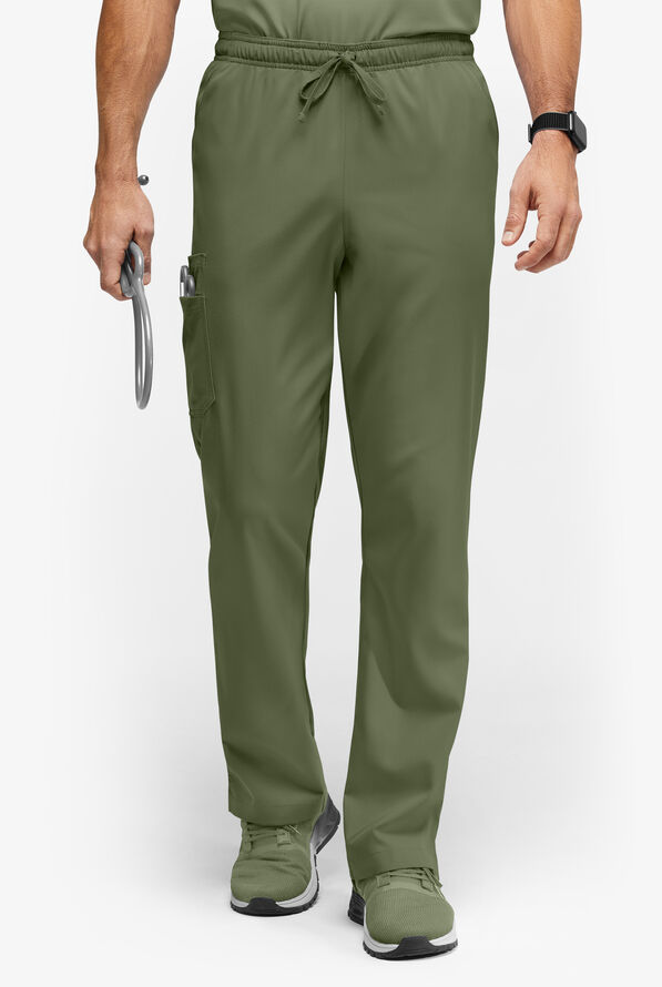Advantage STRETCH Men's 6-Pocket Cargo Scrub Pants - Light Olive - 1
