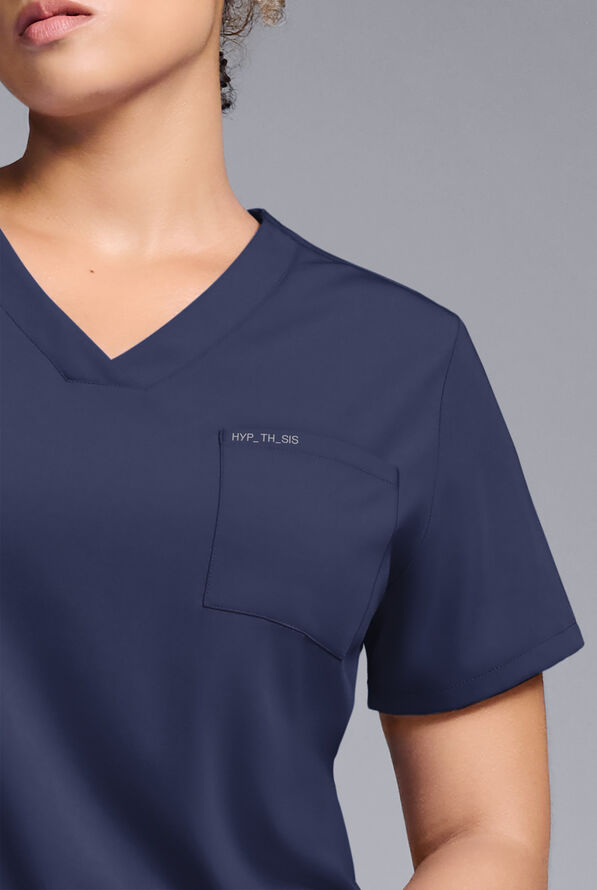 Blusa médica Hypothesis Base con cuello en V para mujer - Navy - 4