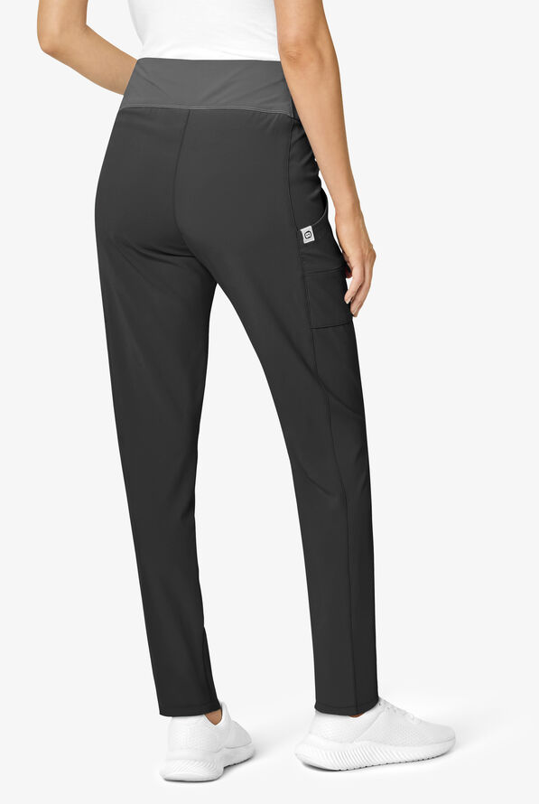 WonderWink Renew Women's 3-Pocket STRETCH High Waist Power Scrub Pants - Black - 2