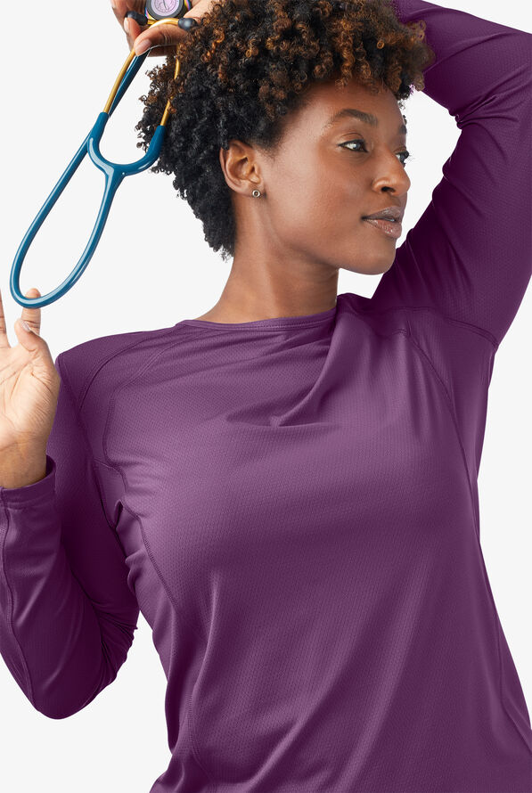 Camiseta médica ReSurge Jade con mangas largas para mujer - Eggplant - 2