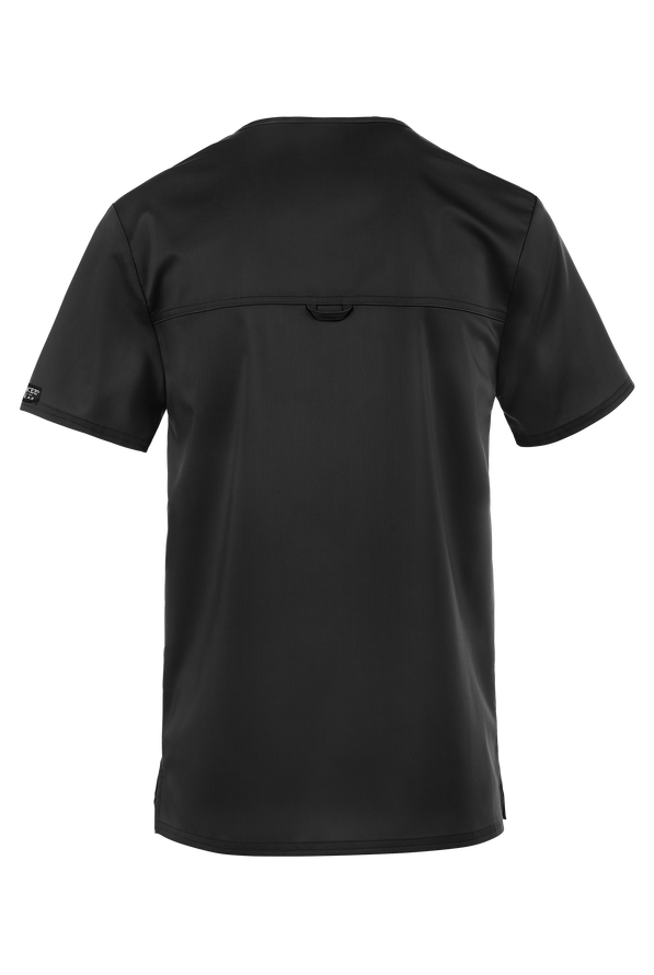 Cherokee Workwear Revolution Men's 1-Pocket STRETCH V-Neck Scrub Top - Black - 2