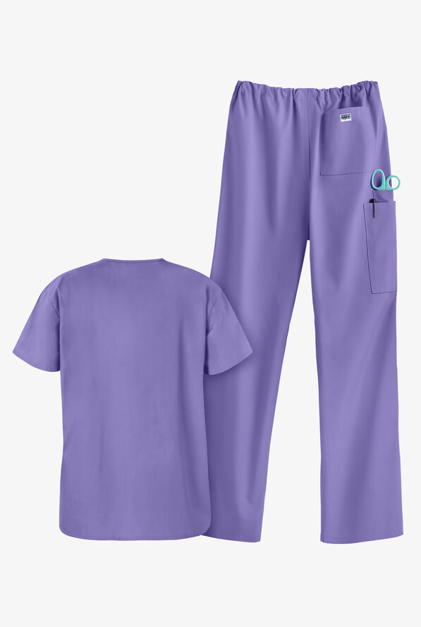Strictly Scrubs Unisex Scrub Set - Dark Lilac - 2