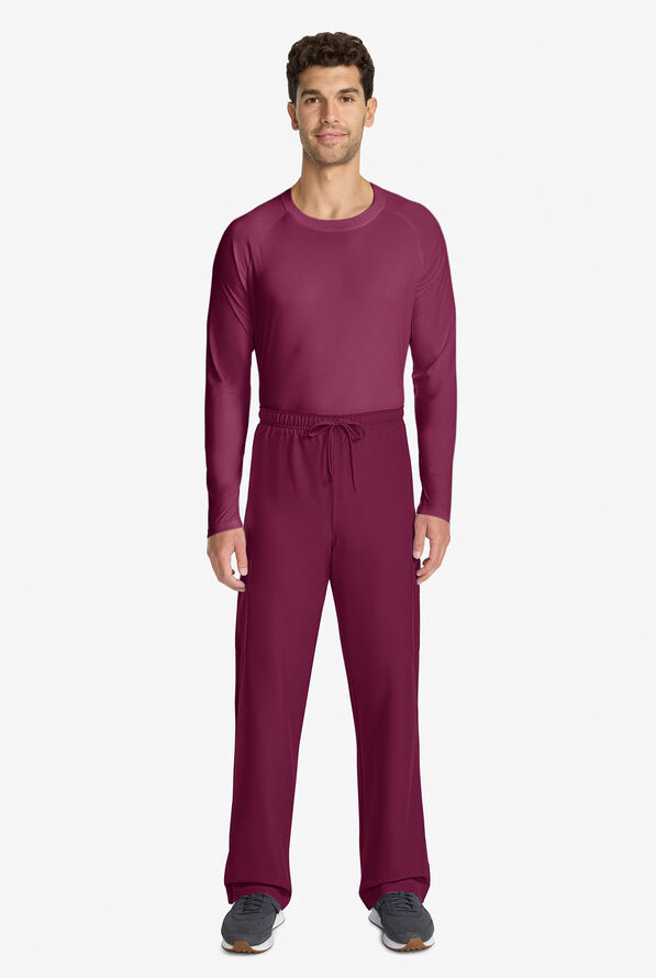 Cherokee Workwear Originals Ultra Unisex 3-Pocket Drawstring Straight Leg Scrub Pants - Wine - 5
