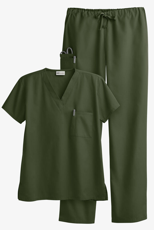 UA Best Buy Scrubs Unisex Scrub Set - Olive - 1