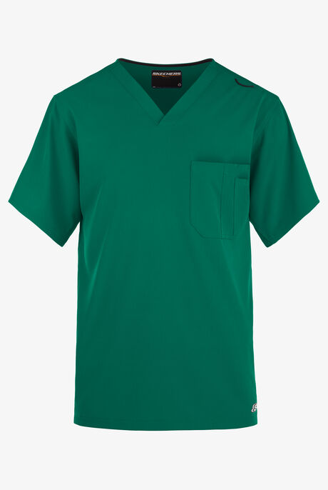 Skechers by Barco Structure Men's 1-Pocket STRETCH V-Neck Scrub Top