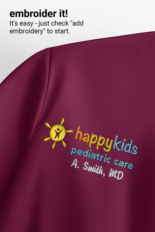 Chaqueta m&eacute;dica unisex Cherokee Workwear Originals Ultra con cremallera y 3 bolsillos - Wine - 6