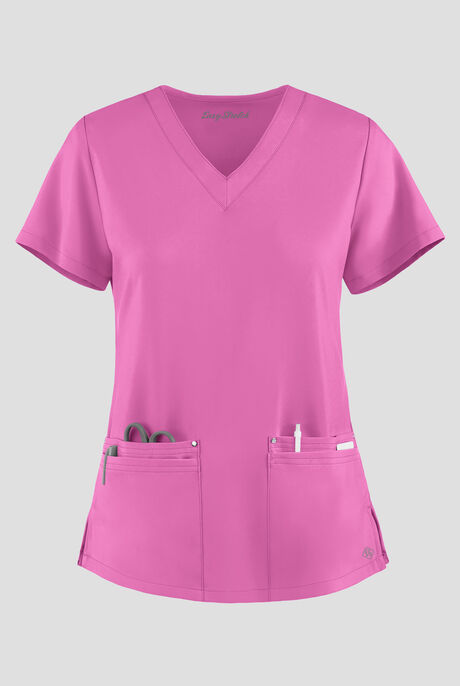 Easy STRETCH Lina Mitered Women's 4-Pocket V-Neck Scrub Top