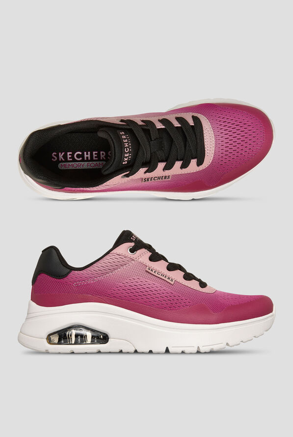 Skechers Street UNO FLEX -BLEND IN Pink Gradient Athletic Lace Up Shoes - null - 1