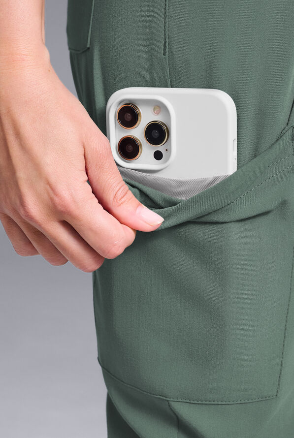 Hypothesis Women's Base 6-Pocket Jogger Scrub Pant - Olive - 5