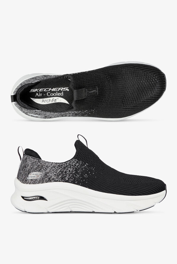 Skechers Sport Women's Arch Fit D'Lux Key Journey Black Athletic Slip On Nursing Shoes - null - 1