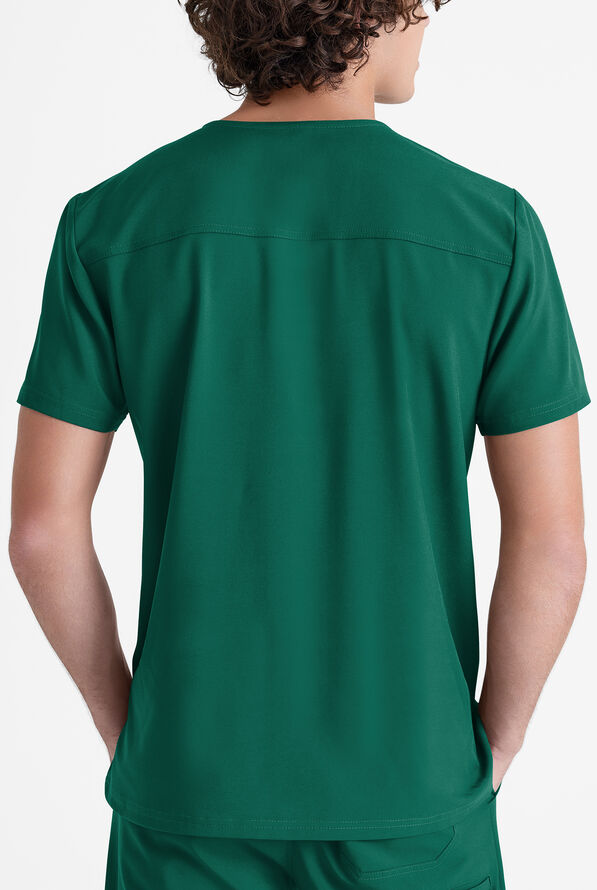 Grey's Anatomy by Barco Evolve STRETCH Journey Men's 1-Pocket Tuck In V-Neck Scrub Top - Hunter - 3