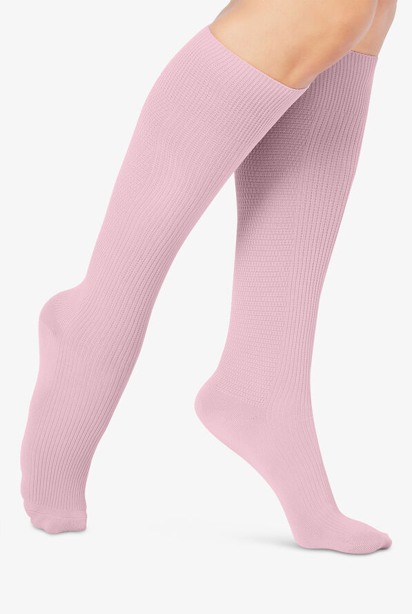 Cherokee Women's 8-12 mmHg Light Compression Socks - Pink Cloud - 1