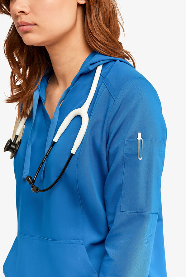 Keswi Women's Long Sleeve Scrub Hoodie, Scrub Jacket