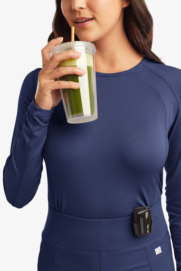 Camiseta médica ReSurge Jade con mangas largas para mujer - Navy - 5