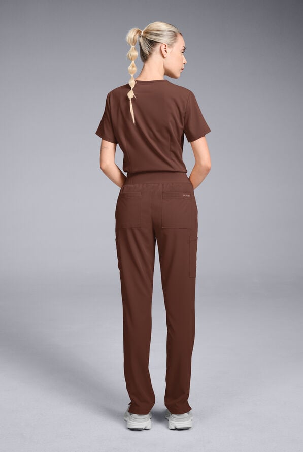 Hypothesis Women's Base V-Neck Tuck-In Scrub Top - Bitter Chocolate - 3
