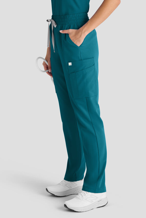 Pantal&oacute;n m&eacute;dico ReSurge Topaz con cord&oacute;n ajustable y 11 bolsillos para mujer - Caribbean Blue - 4
