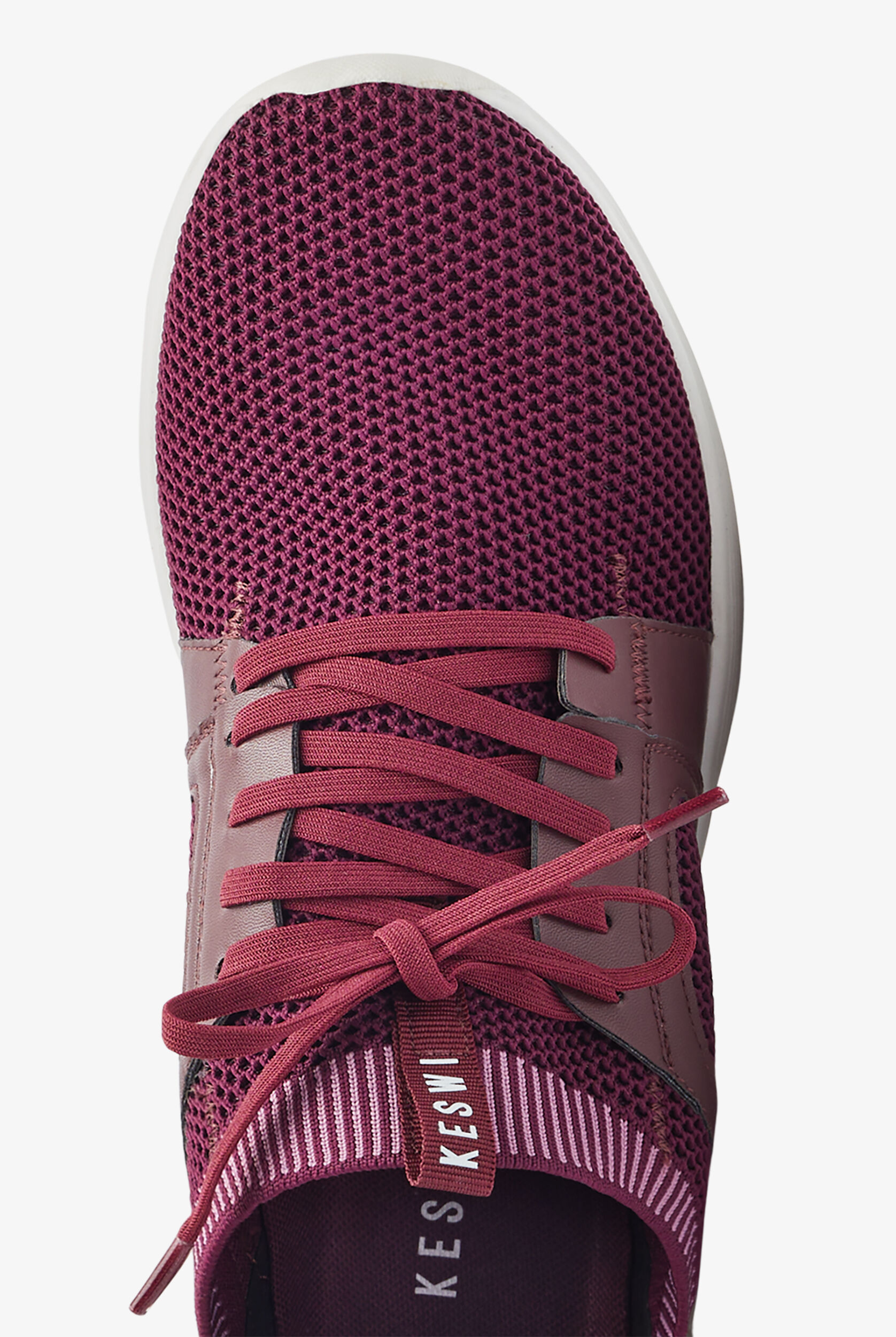 KESWI Women's Burgundy/Pink/White Athletic Lace Up Shoes