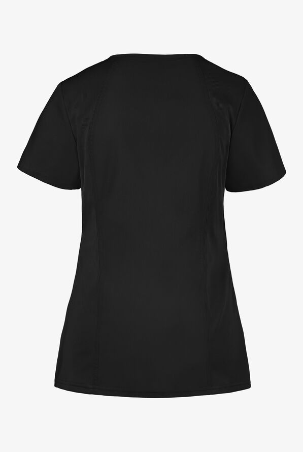 Blusa m&eacute;dica Cherokee Workwear con cuello en V con ribete de tejido acanalado y 3 bolsillos para mujer - Black - 2