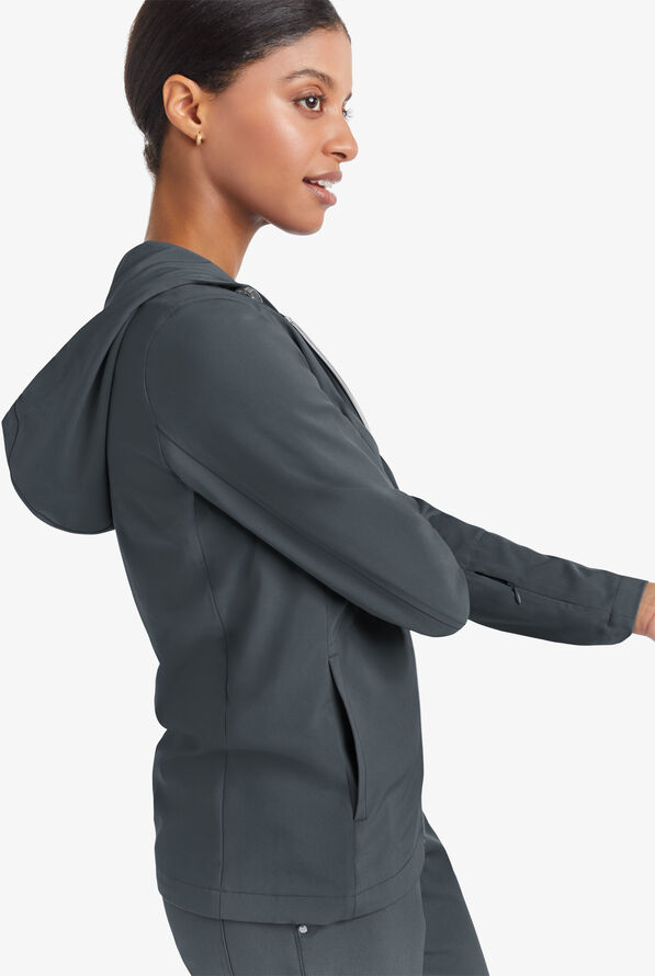 Sudadera médica Easy STRETCH Selena con cremallera y 5 bolsillos para mujer - Pewter - 2
