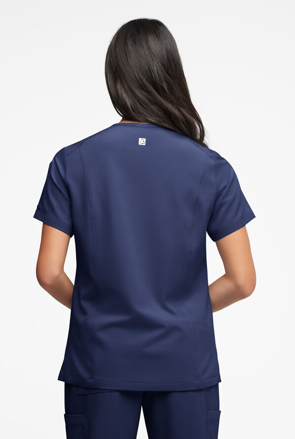 Blusa médica ReSurge Ruby con cuello en V y 5 bolsillos para mujer - Navy - 4