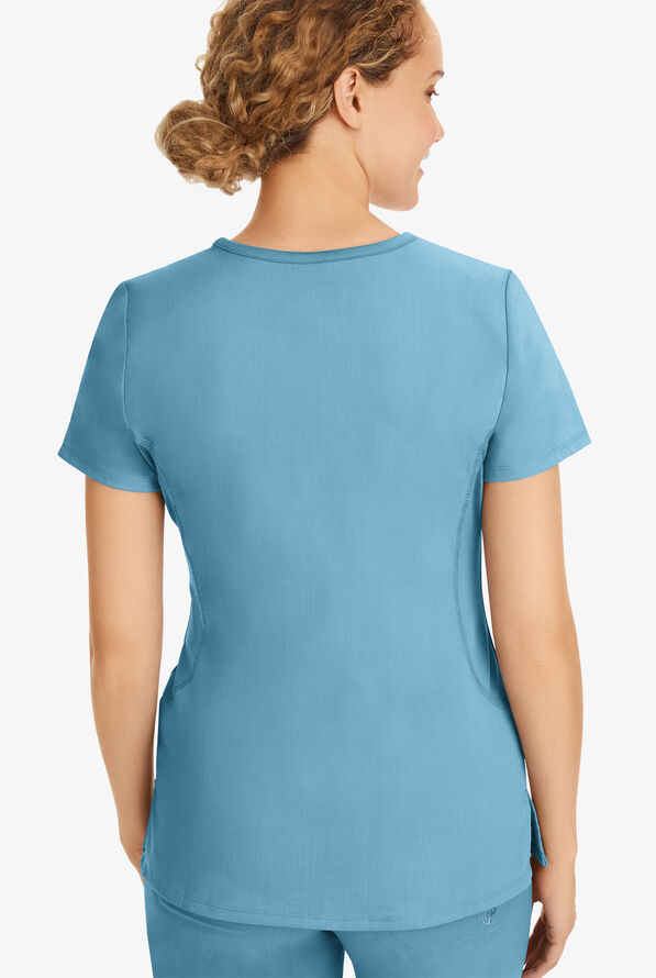Healing Hands Purple Label Juliet Women's 2-Pocket STRETCH Princess Seam Scrub Top - Spectra Blue - 4