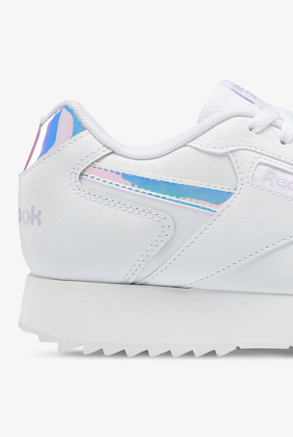 Reebok Glide Ripple Double Feminine Basics White/Soft Ercu/White Athletic Lace Up Nursing Shoes - null - 4