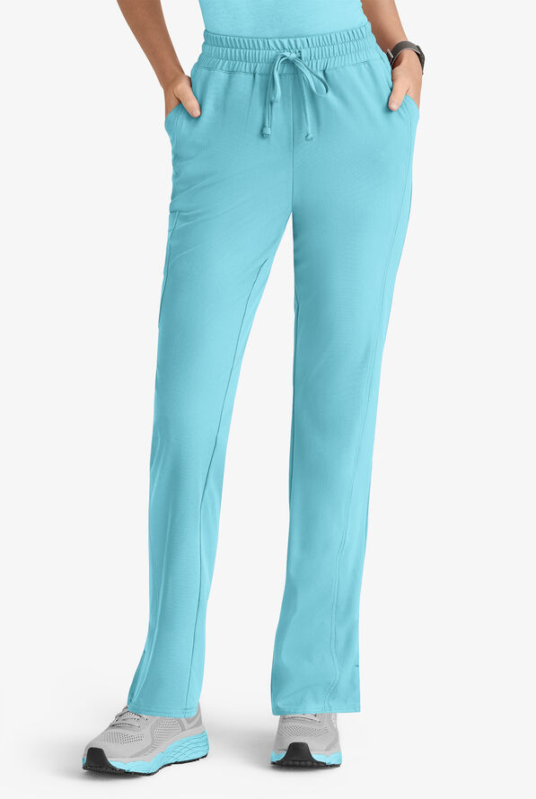 Skechers by Barco Gamma Women's 6-Pocket STRETCH Tapered Leg Cargo Scrub Pants - Poolside Blue - 1