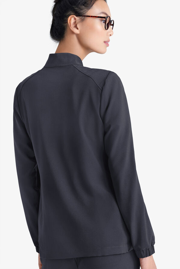 Chaqueta médica Grey's Anatomy by Barco Evolve Virtue STRETCH con cremallera y 3 bolsillos para mujer - Steel Gray - 2