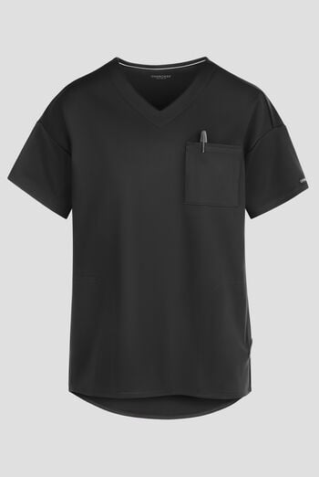 Cherokee Achieve Women's 3-Pocket  STRETCH Tunic V-Neck Knit Scrub Top
