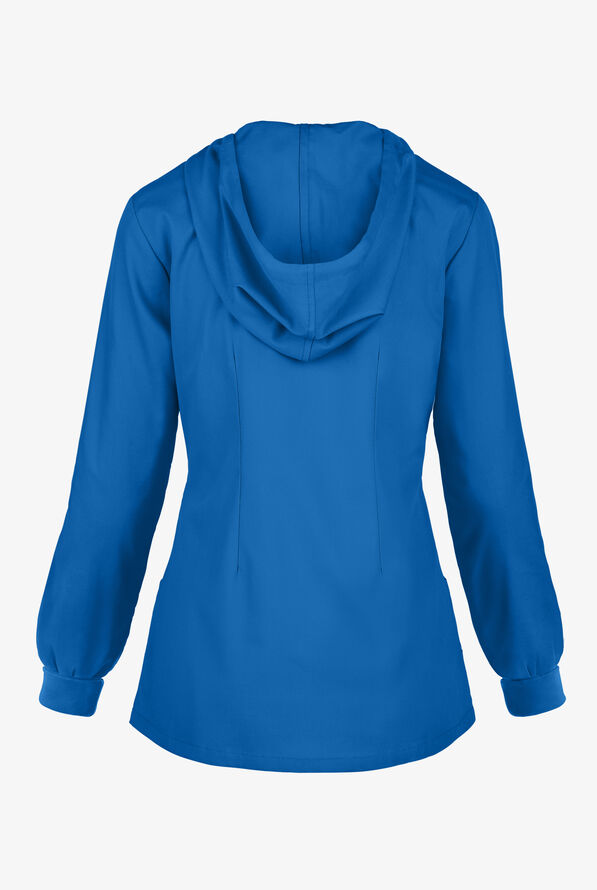 Strictly Scrubs Women's 5-Pocket Long Sleeve Pullover Hoodie - Royal - 2