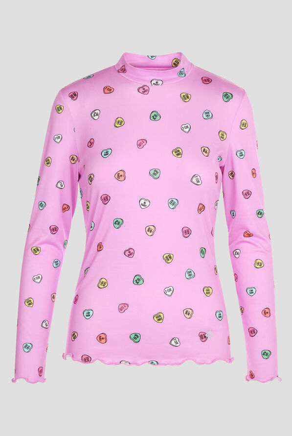 Med Couture Sweet Talker Women's STRETCH Long Sleeve Knit Print Underscrub - null - 1