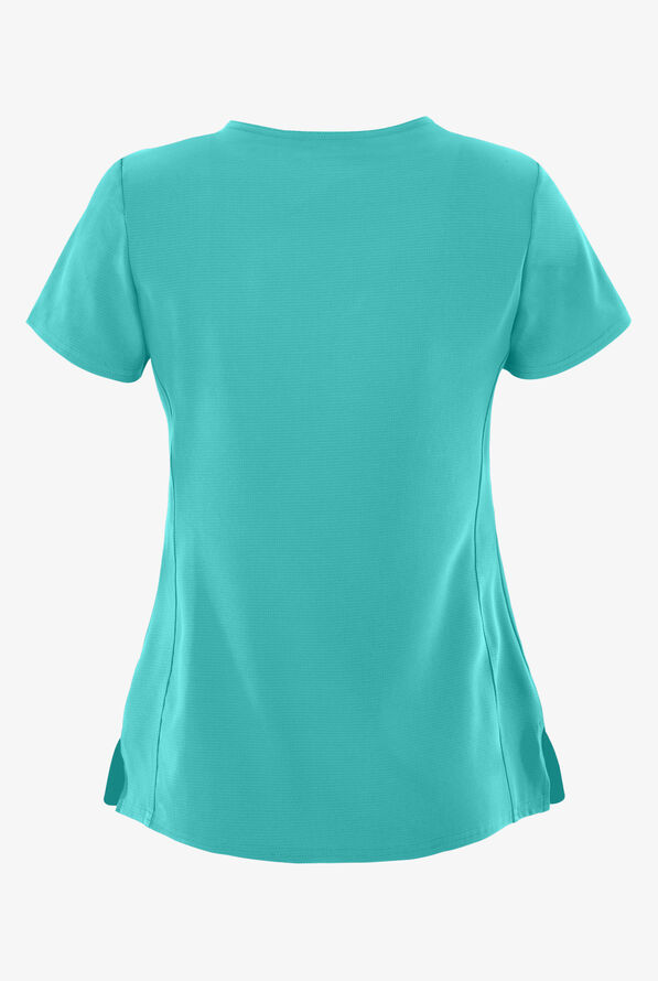 Blusa m&eacute;dica heartsoul Break On Through Pitter-Pat con cuello en V y 3 bolsillos para mujer - Turquoise - 2