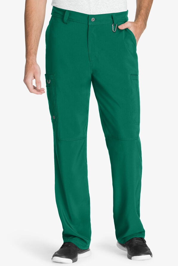 Pantalón médico Cherokee Infinity estilo cargo con piernas estrechas y 5 bolsillos para hombre - Hunter - 1
