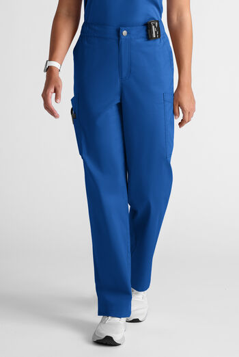 Butter-Soft STRETCH Women's 8-Pocket Cargo Button Front Pant With Fly Scrub Pants