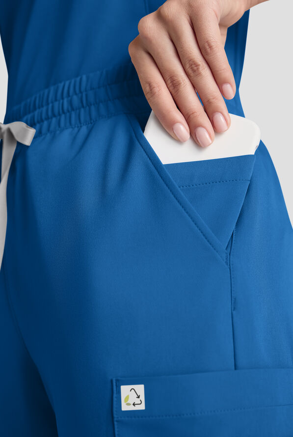 Pantal&oacute;n m&eacute;dico ReSurge Topaz con cord&oacute;n ajustable y 11 bolsillos para mujer - Royal - 7