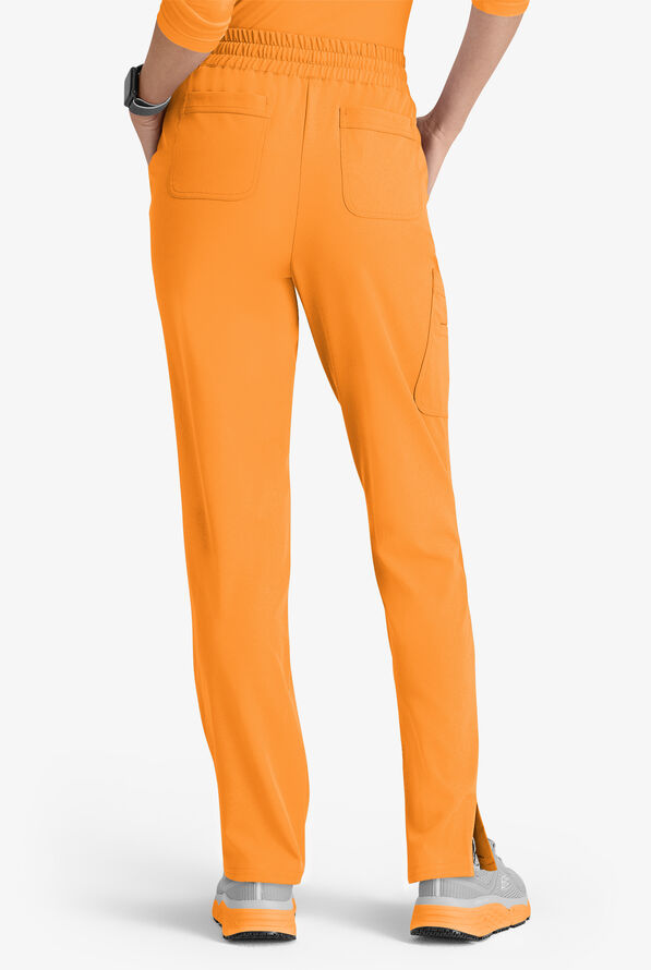 Skechers by Barco Gamma Women's 6-Pocket STRETCH Tapered Leg Cargo Scrub Pants - Bright Marigold - 2