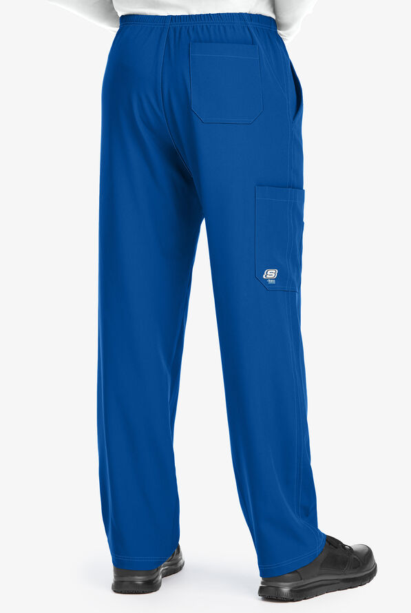 Skechers by Barco Structure Men's 4-Pocket STRETCH Cargo Scrub Pants - Royal - 2