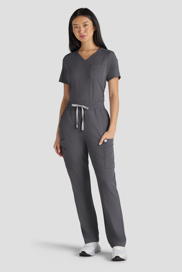 Pantal&oacute;n m&eacute;dico ReSurge Topaz con cord&oacute;n ajustable y 11 bolsillos para mujer - Pewter - 8