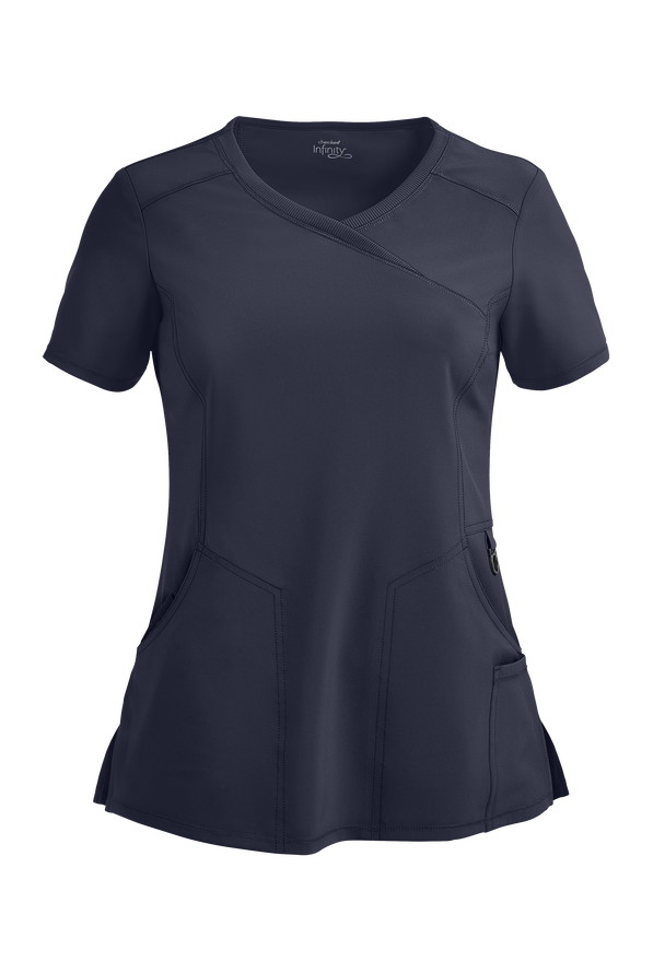 Blusa médica Cherokee Infinity estilo cruzado, Uniformes Médicos Infinity